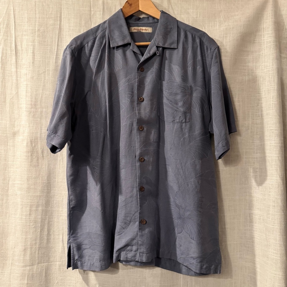 Tommy Bahama Gray Silk Blend Shirt